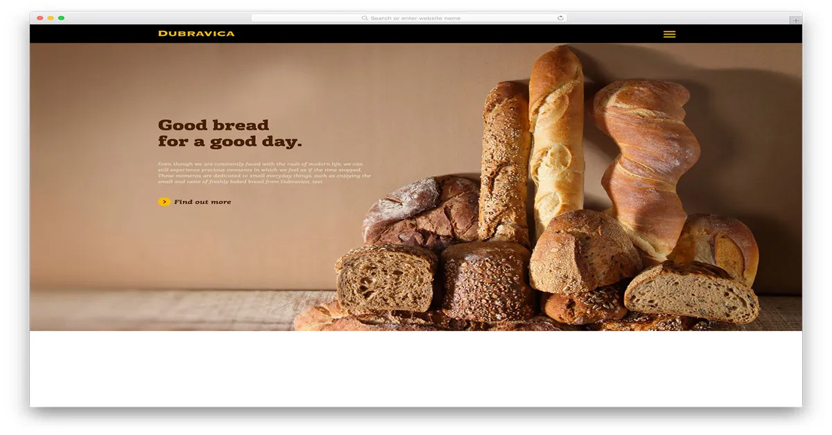 artisan bakery website